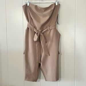 Strapless Cropped Romper Jumper